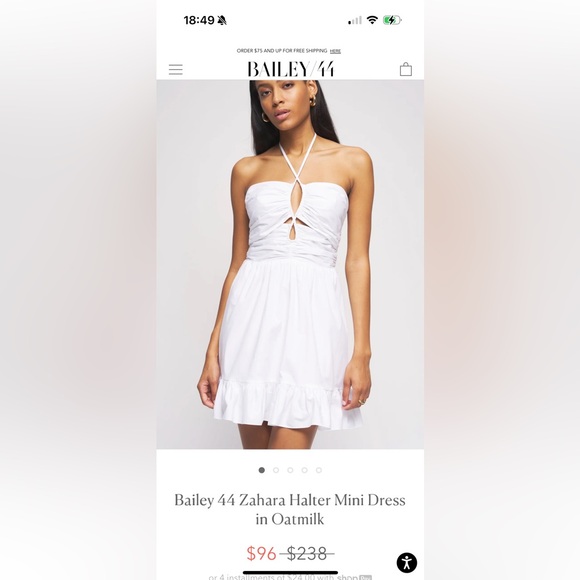 Bailey 44 White Zahara halter Dress - Picture 1 of 4